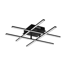 Plafoniera Eglo LASANA 3, LED integrat inclus, IP20, baza din aluminiu-otel negru, abajur plastic alb | Eglo-99316
