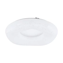 Plafoniera Eglo ZAMUDILO, LED integrat inclus, IP20, baza din otel alb, abajur plastic cu efect cristal alb-argintiu | Eglo-99341