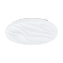 Plafoniera Eglo BENARIBA, LED integrat inclus, IP20, baza din otel alb, abajur plastic alb | Eglo-99343
