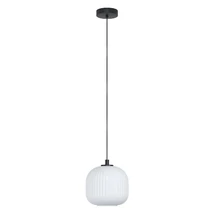 Pendul Eglo MANTUNALLE, dulie E27, nu contine becul, IP20, baza din otel negru, abajur sticla alb | Eglo-99366