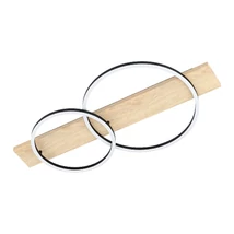 Plafoniera Eglo BOYAL, LED integrat inclus, IP20, baza din otel-lemn negru-maro, abajur plastic alb | Eglo-99467