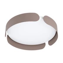 Plafoniera Eglo VALCASOTTO, LED integrat inclus, IP20, baza din otel mokka, abajur plastic alb | Eglo-99623