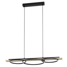 Pendul Eglo BOYAL, LED integrat inclus, IP20, baza din otel negru-maro, abajur plastic alb | Eglo-99625