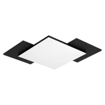 Plafoniera Eglo TAMURIA, LED integrat inclus, IP20, baza din otel-lemn negru-maro, abajur plastic alb | Eglo-99655