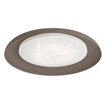 Plafoniera Eglo PENJAMO, LED integrat inclus, IP20, baza din otel mokka, abajur plastic cu efect cristal alb | Eglo-99704