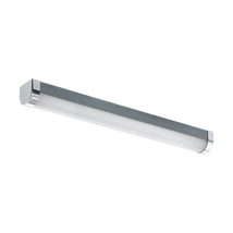 Aplica baie Eglo TRAGACETE 1, LED integrat inclus, IP44, baza din metal-plastic argintiu-crom, abajur plastic alb | Eglo-99776