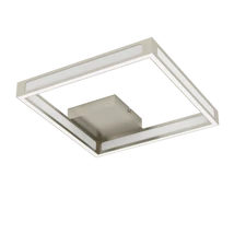 Plafoniera Eglo ALTAFLOR, LED integrat inclus, IP20, baza din otel nichel satinat, abajur plastic alb | Eglo-99784