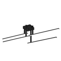 Plafoniera Eglo IPOLITTO, LED integrat inclus, IP20, baza din aluminiu-otel negru, abajur plastic alb | Eglo-99817