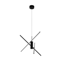 Pendul Eglo SALITRE, LED integrat inclus, IP20, baza din aluminiu negru, abajur plastic alb | Eglo-99818