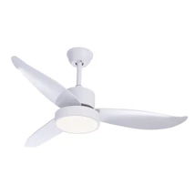 Ventilator Globo RAMONA metal alb sticla satinat LED 1x 18W 4000K (inclus) IP20 - 03600
