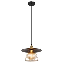 Pendul Globo VIEJO metal negru mat plasa metalica E27 1x 60W (nu contine) IP20 - 15086BH1