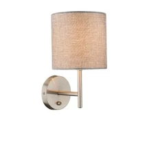 Aplica Globo PACO metal nichel mat textil gri E14 1x 40W (nu contine) IP20 - 15185W