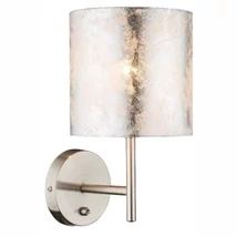 Aplica Globo AMY I metal nichel mat textil argintiu metalizat E14 1x 40W (nu contine) IP20 - 15188W
