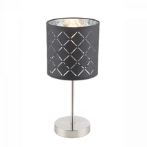 Veioza Globo KIDAL metal nichel mat textil gri E14 1x 40W (nu contine) IP20 - 15228T