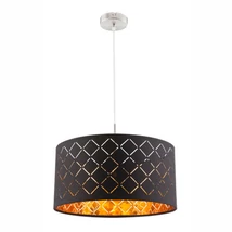 Pendul Globo CLARKE metal nichel mat textil negru E27 1x 60W (nu contine) IP20 - 15229H