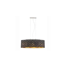 Pendul Globo CLARKE metal nichel mat textil negru E27 3x 60W (nu contine) IP20 - 15229H2