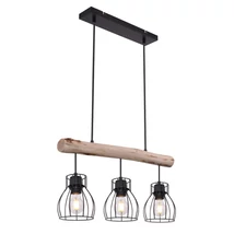 Pendul Globo MINA metal negru metal negru E27 3x 40W (nu contine) IP20 - 15326-3N