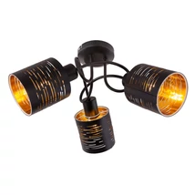 Plafoniera Globo TUNNO metal negru plastic negru E14 3x 15W (nu contine) IP20 - 15342-3D