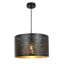 Pendul Globo TUNNO metal negru plastic negru E27 1x 40W (nu contine) IP20 - 15342