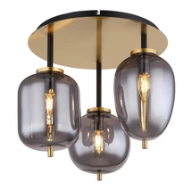 Plafoniera Globo BLACKY I metal mat sticla fumuriu E14 3x 40W (nu contine) IP20 - 15345-3DMM