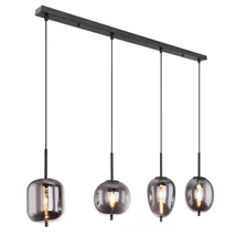 Pendul Globo BLACKY metal negru sticla E14 4x 40W (nu contine) IP20 - 15345-4