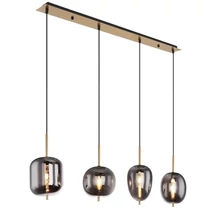 Pendul Globo BLACKY I metal sticla E14 4x 40W (nu contine) IP20 - 15345-4MM