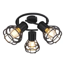 Spot Globo CLASTRA metal negru mat E27 IP20 - 15388-3