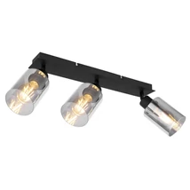 Spot Globo HADERA metal negru mat sticla fumuriu E27 3x 15W (nu contine) IP20 - 15465-3