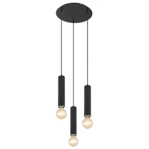 Pendul Globo MARION metal negru mat metal nickel mat E27 3x 60W (nu contine) IP20 - 15499-3H