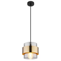 Pendul Globo MILLEY metal negru mat sticla E27 1x 60W (nu contine) IP20 - 15560H