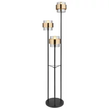 Lampadar Globo MILLEY metal negru mat sticla E27 3x 60W (nu contine) IP20 - 15560S