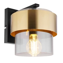 Aplica Globo MILLEY metal negru mat sticla E27 1x 60W (nu contine) IP20 - 15560W
