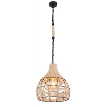 Pendul Globo HALIA metal negru mat maro E27 1x 60W (nu contine) IP20 - 15671H
