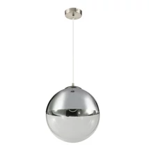 Pendul Globo VARUS metal nichel mat sticla transparent E27 1x 40W (nu contine) IP20 - 15851