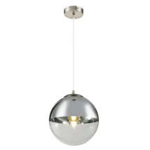 Pendul Globo VARUS metal nichel mat sticla transparent E27 1x 40W (nu contine) IP20 - 15853