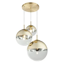 Pendul Globo VARUS metal auriu sticla transparent E27 3x 40W (nu contine) IP20 - 15855-3