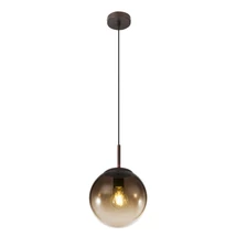 Pendul Globo VARUS metal maro sticla chihlimbar E27 1x 40W (nu contine) IP20 - 15865