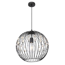 Pendul Globo HANAKO metal negru mat metal negru mat E27 1x 60W (nu contine) IP20 - 16029H1
