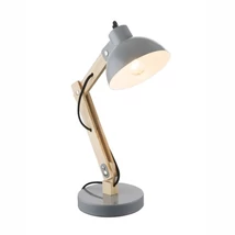 Veioza de birou Globo TONGARIRO lemn deschis metal gri E27 1x 40W (nu contine) IP20 - 21503