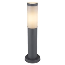 Stalp exterior Globo BOSTON otel inoxidabil antracit plastic opal E27 1x 23W (nu contine) IP44 - 3158A