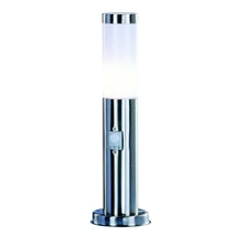 Stalp exterior Globo BOSTON otel inoxidabil plastic opal E27 1x 15W (nu contine) IP44 - 3158S