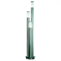 Stalp exterior Globo BOSTON otel inoxidabil plastic opal E27 3x 23W (nu contine) IP44 - 3159-3