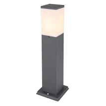 Stalp exterior Globo HERRI otel inoxidabil antracit plastic opal E27-LED 1x 15W (nu contine) IP44 - 31731