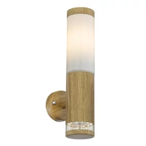 Aplica exterior Globo JAICY otel inoxidabil aspect lemn plastic opal E27-LED 1x 15W (nu contine) IP44 - 34070