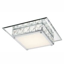 Plafoniera Globo MARGO metal chrom sticla opal LED 1x 12W 4000K (inclus) IP20 - 49355