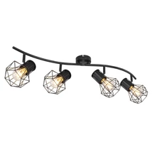 Spot Globo PRISKA metal negru metal negru E27 4x 40W (nu contine) IP20 - 54017-4