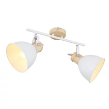 Spot Globo WIHO metal alb metal aspect lemn E27 2x 40W (nu contine) IP20 - 54018-2