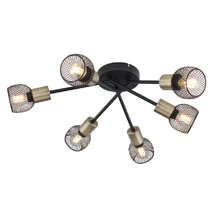 Plafoniera Globo FIASTRA metal negru mat E14 6x 40W (nu contine) IP20 - 54028-6S