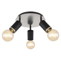 Spot Globo JOSEBA metal negru mat nickel mat E27 3x 60W (nu contine) IP20 - 54032-3B