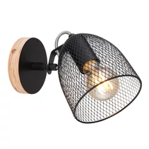 Spot Globo JOSINA lemn maro metal negru E27 1x 60W (nu contine) IP20 - 54034-1